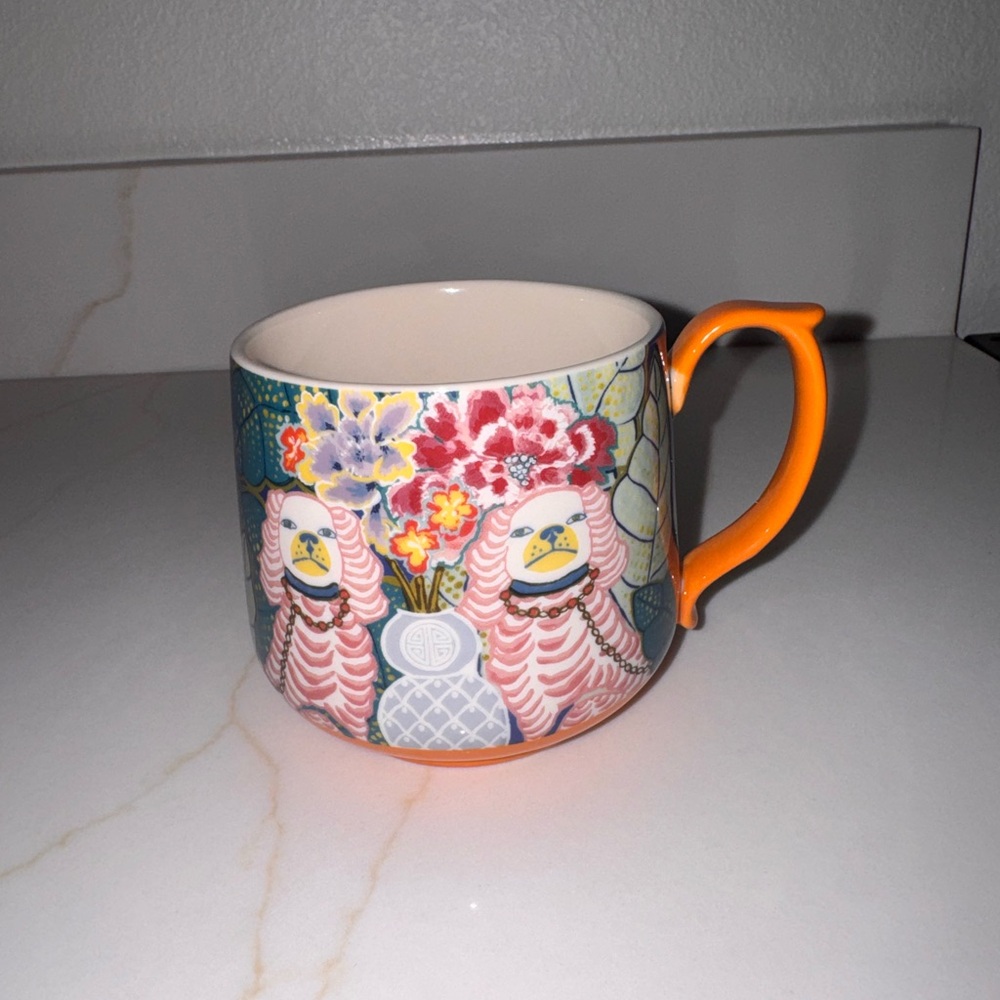 Anthropologie Paige Gemmel Eastern Animals Staffordshire Dog Collectors mug